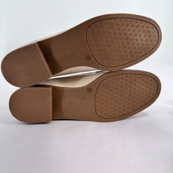 Antonio Melani Raegan Bit Buckle Ornamented Leather Loafers Size 9.5 in Cream - Picture 9 of 13